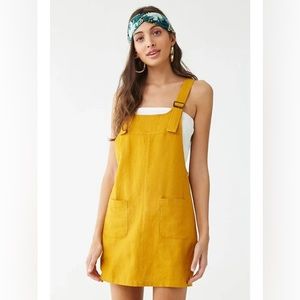 Overall Mini Dress Skirt - Golden Yellow (Mustard)